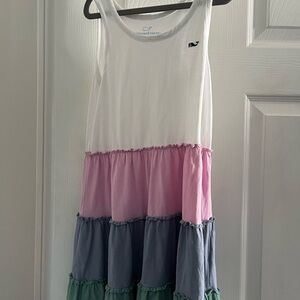 Vineyard Vines Multicolor Tiered Kids Dress